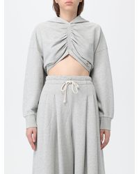 Palm Angels - Cropped Cotton Jersey Hoodie - Lyst