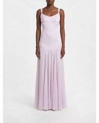 McQueen - Envers Crêpe Satin Dress - Lyst