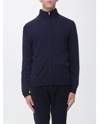 Canali - Wool Cardigan Jumper With Turtleneck And Zip Closure - Lyst