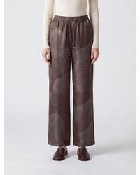 Herno - Floral Print Silk Straight-Leg Trousers With Drawstring Waist - Lyst