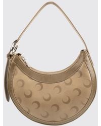 Marine Serre - Moon Eclips Crescent Moon Monogram Leather Hobo Bag - Lyst