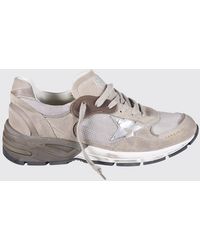 Golden Goose - Dad-Star Used Suede And Mesh Sneakers - Lyst