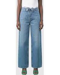 AMISH - Roll Up Dolly Cotton Jeans - Lyst