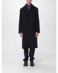 Fendi - Long Double-Breasted Virgin Wool Coat With Lapels - Lyst