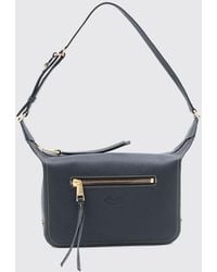 Tod's - Metal Dots Hammered Leather Shoulder Bag With Embossed Logo - Lyst