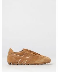 Hogan - Olympia Leather And Suede Trainers With H Logo And Serrated Sole - Lyst
