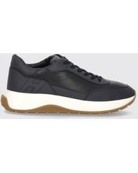 Hogan - Hi-Light Smooth Calfskin Leather Sneakers With Tone-On-Tone H Logo - Lyst