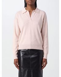 Soeur - V-Neck Merino Wool Knit Polo With Dropped Shoulders - Lyst