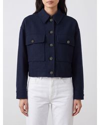 Brunello Cucinelli - Short Virgin Wool Jacket With Flap Patch Pockets - Lyst