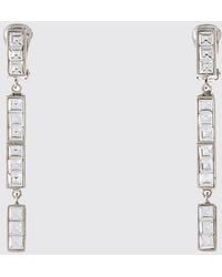 Alessandra Rich - Brass Earrings With Set Rhinestones - Lyst