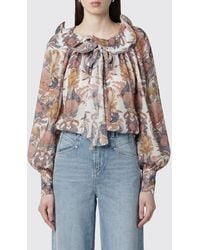 FARM Rio - Cotton Blouse With Floral Print - Lyst