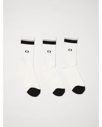 Oakley - Set Of 3 Pairs Of Ribbed Stretch Cotton Socks With Jacquard Logo - Lyst