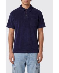 Howlin' - Short-Sleeved Cotton-Blend Polo Shirt With A Chest Patch Pocket - Lyst