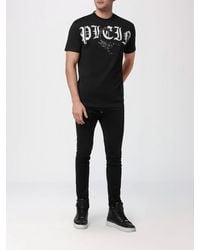 Philipp Plein - Short-Sleeved Cotton T-Shirt With Logo Print - Lyst