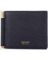 Tom Ford - Grained Calfskin Wallet With Money Clip - Lyst