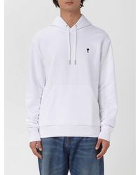 Ami Paris - Cotton Hoodie With Logo - Lyst