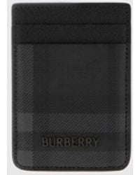 Burberry - City Vintage Check Coated Cotton Card Holder - Lyst