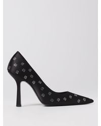 Alexander Wang - Décolleté Delphine in satin con strass all over - Lyst