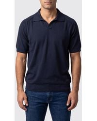 C.P. Company - V-Neck Cotton Knit Polo Shirt - Lyst