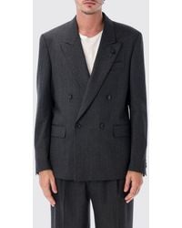 Lardini - Double-Breasted Stretch Virgin Wool Blazer With Peak Lapels - Lyst