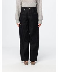 Brunello Cucinelli - High-Waisted Wide-Leg Denim Jeans With Monili - Lyst