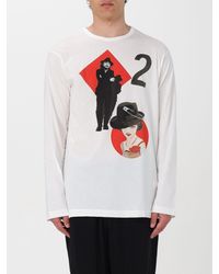 Yohji Yamamoto - T-shirt in cotone con stampa - Lyst