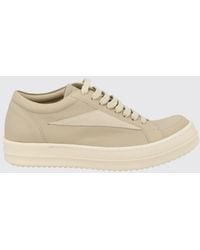 Rick Owens - Bicolor Leather And Suede Low-Top Sneakers With Padded Ankle - Lyst