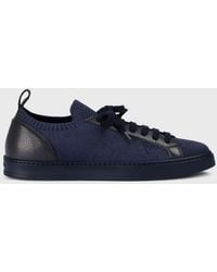 Doucal's - Technical Crochet Fabric And Leather Sneakers - Lyst