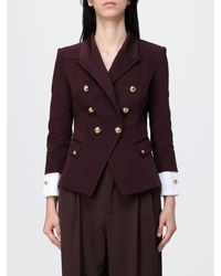 Elisabetta Franchi - Double-Breasted Blazer - Lyst