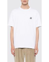 Maison Kitsuné - Maison Kitsun&Eacute Chillax Fox Logo Patch Cotton T-Shirt - Lyst