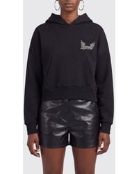 Barrow - Sudadera Corta De Algodón Con Capucha Y Estampado Gráfico En Contraste - Lyst