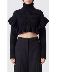 Elisabetta Franchi - Ruffle-Detail Mohair Blend Turtleneck Jumper - Lyst
