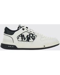 Amiri - Ma Quad Calfskin Leather Low-Top Sneakers With Lettering Logo And Perforated Toe - Lyst