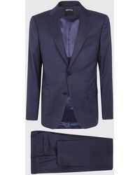 ZEGNA - Single-Breasted Pure Wool Suit With Two-Button Closure - Lyst