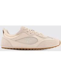 Tory Burch - Leather And Mesh Sneakers - Lyst