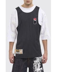 PDF - Striped Cotton T-Shirt With Slogan - Lyst