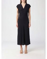 Tela - Corinna V-Neck Linen-Blend Midi Sheath Dress - Lyst