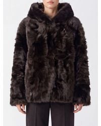 Yves Salomon - Cropped Lambskin Jacket With Hood - Lyst