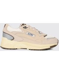 Autry - Hyperway Two-Tone Leather And Mesh Sneakers With Cut-Out Logo - Lyst