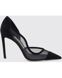 Jimmy Choo - Brigitte Mesh And Suede Pumps With High Stiletto Heel - Lyst
