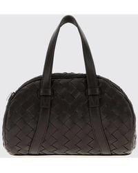 Bottega Veneta - Intrecciato Leather Bowling Bag With Double Handle And Zip Closure - Lyst