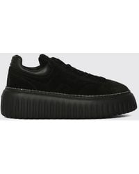 Hogan - H721 Leather And Suede Platform Sneakers With Embossed H Logo - Lyst