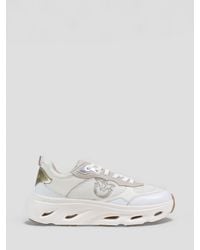 Pinko - Leather And Mesh Sneakers - Lyst
