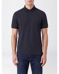 Emporio Armani - Short-Sleeved Cotton Piqué Polo Shirt - Lyst