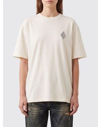 AMISH - Cotton T-Shirt With Contrast Logo And Dropped Shoulders - Lyst