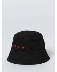 Marni - Cotton Hat With Embroidered Logo - Lyst