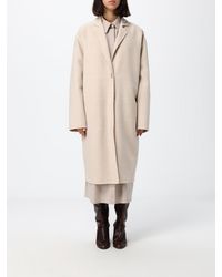Fabiana Filippi - Long Single-Breasted Virgin Wool Coat With A Relaxed Fit - Lyst