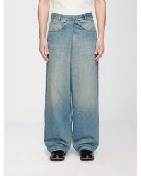 Maison Margiela - Wrap Wide-Leg Cotton Denim Jeans - Lyst