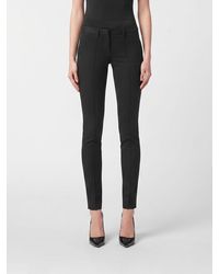 Philipp Plein - Mid-Rise Skinny Stretch Cady Trousers With Hexagon Logo - Lyst
