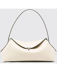 TOTEME - T-Lock Flared Leather Shoulder Bag With Signature Turn-Lock Closure - Lyst